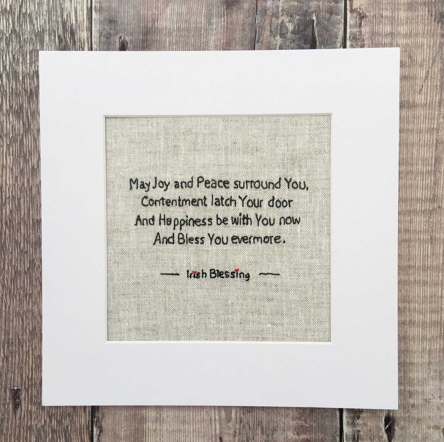 joy and peace irish blessing on irish linen fine art print