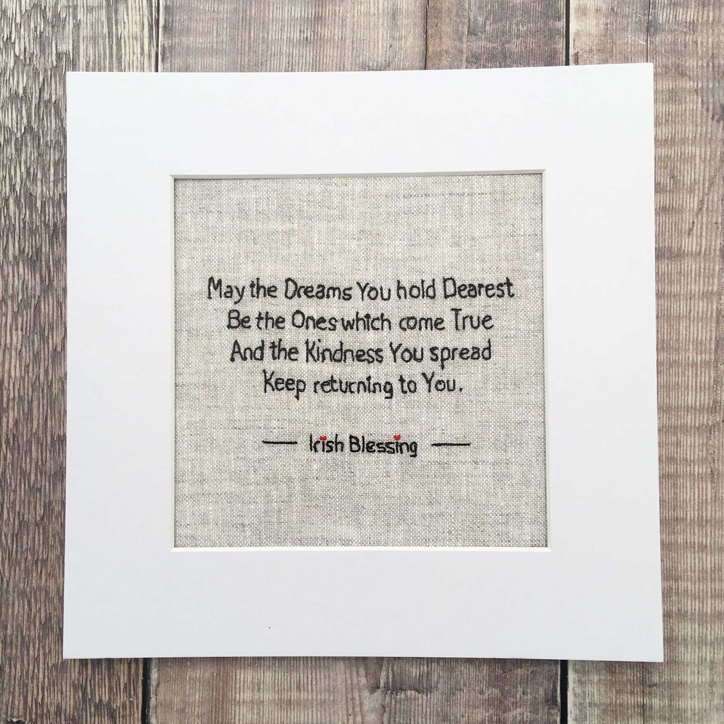 dreams irish blessing on irish linen print